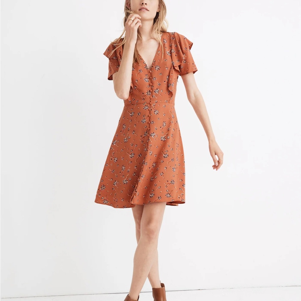 Madewell Floral Rust Dress